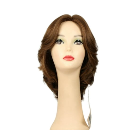 European Human Hair Freeda Wig Shlomit Light Brown With Blonde Highlights Skin Top Size M