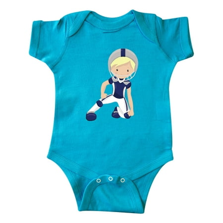 

Inktastic Rugby Cute Boy Blond Hair American Football Gift Baby Boy Bodysuit