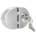 thumbnail image 2 of Door Hardware Parts, Easy To Install Glass Door Lock Stainless Steel Brushed Process  For Living Room For Family Home For Flat Door, 2 of 8