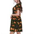 thumbnail image 2 of Easygdp Cute Little Foxes para Vestido Transpirable de Mujer, Vestido Suelto de Manga Corta con Pliegues y Bolsillos para el Verano, 2 of 6