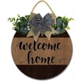 thumbnail image 1 of Eveokoki 11" Welcome Sign for Front Door Porch Farmhouse Round Wreaths Hanging Wooden Sign Wall Decor for Home Christmas Decoration Housewarming Gift Outdoor Indoor, 1 of 5