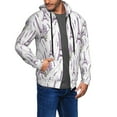 thumbnail image 2 of Vsdgher Lavender Flowers Mens Hoodies Zip Hoodie, Hoodies for Men, Zip-up Hooded Sweatshirt-Large, 2 of 5