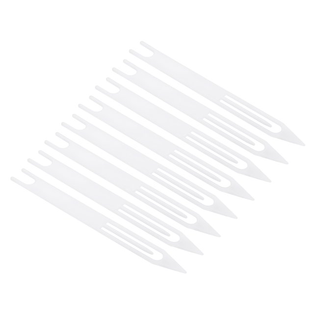 Unique Bargains Fishing Net Repair Kit, 8# Plastic Fishing Net Sewing Needles, White 8Pack