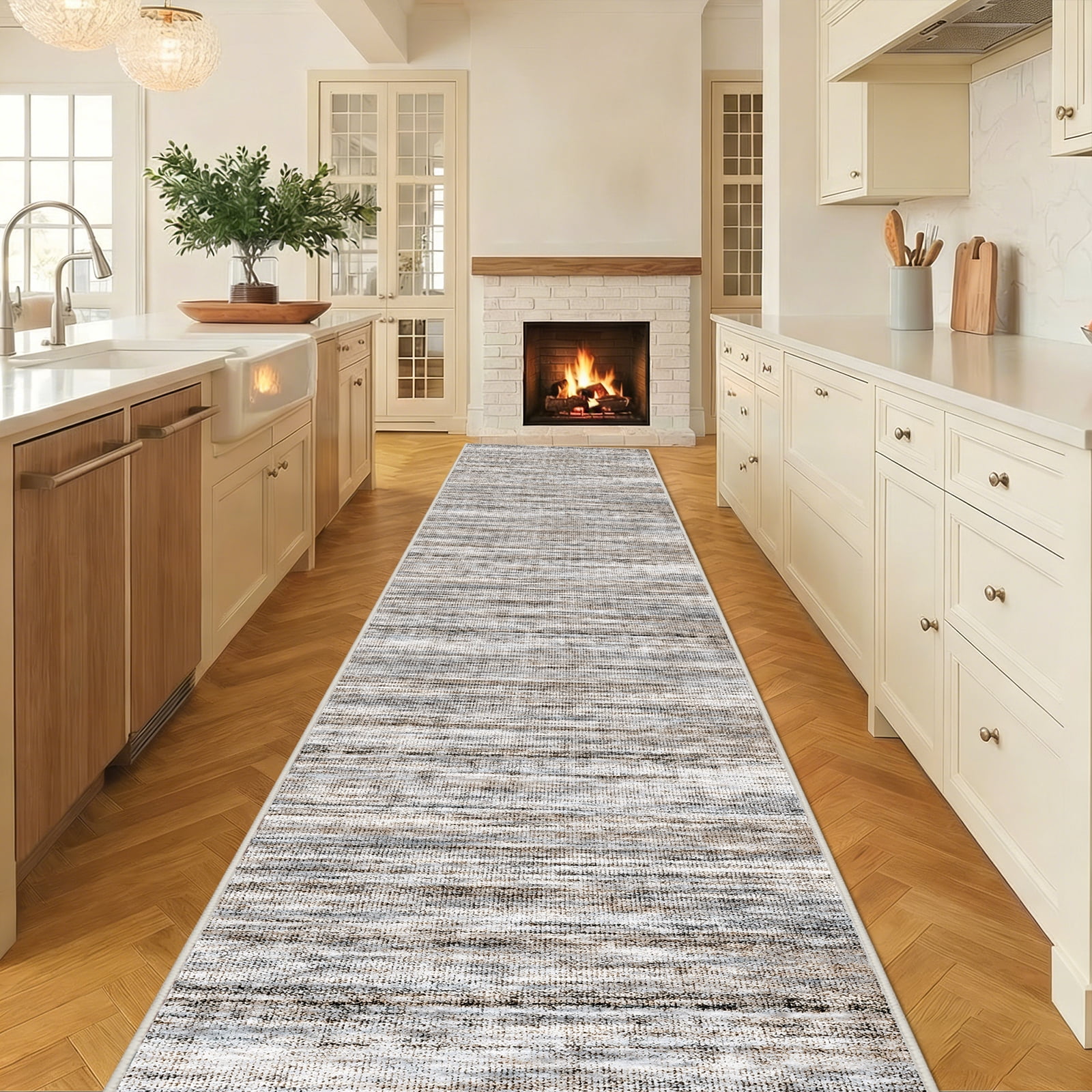 2'x10' Abstract Kitchen Runner Rug,Non-Slip Entryway Runner Laundry Rug,Soft Indoor Machine Washable Hallway Runner Rugs Throw Carpet for Living Room Bedroom Dining Room Hallway Kitchen