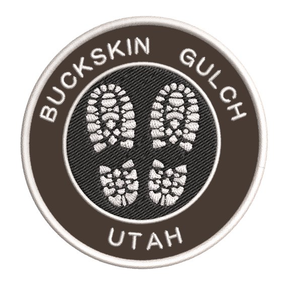 Go Trekking! At Buckskin Gulch, Utah 3.5 Inch Iron Or Sew On Embroidered Fabric Badge Patch Hiking Trails Iconic Series