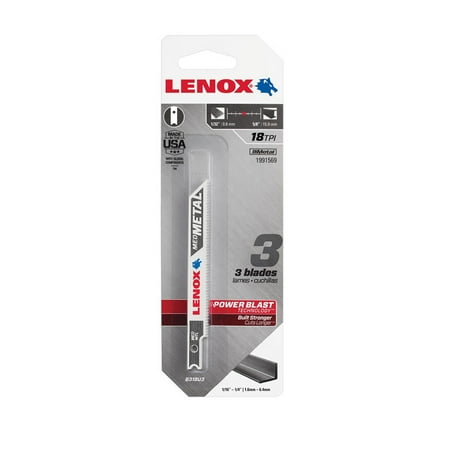 

American Saw & Manufacturing 250177 U-Shank Jig Saw Blade Pack of 3 - 3.62 x 0.37 x 0.037 in.