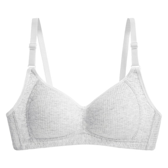 KDFJPTH Women'S Bra Wire-Free Push-Up Bra Solid White