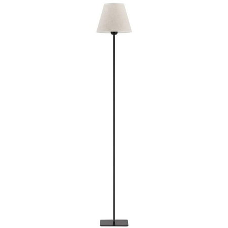Reading Lamps Bedroom HAITRAL Standing Floor Lamp – Modern Tall Floor Lamp Light with Fabric Linen Shade Floor Reading Lamp for Living Rooms, Bedrooms, Office (Black) ()