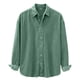 thumbnail image 5 of pstuiky Camisas para hombre de manga larga, Camisa informal de pana de color liso con cuello abotonado y manga larga para hombre tops de invierno para hombre xxxxxl, 5 of 7