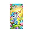 thumbnail image 2 of weibbin Easter Bunny Door Banner with Eggs - 35x71 Inch Vertical Polyester Flag for Front Door, Spring Party Backdrop, Style A, 2 of 6