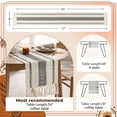 thumbnail image 2 of Boho Table Runner, Farmhouse Macrame Wedding Table Runner For Garden & Outdoor Decor, Summer And Autumn Bridal Shower Decor, Rustic Woven Cotton Crochet Lace With Tassels For Living Room, 72x12 Inch, 2 of 8