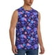 thumbnail image 2 of Fotbe Skull daisy purple Men's Camiseta sin Mangas Estampada para Hombres, Playera Casual para Gimnasio, Entrenamiento, Playa-Small, 2 of 7