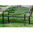 thumbnail image 1 of GARDEN BENCH BLACK SCROLL BACKREST 50 INCH LONG, 1 of 3