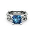 thumbnail image 2 of Princess Cut Vintage Topaz Engagement Ring, 2 of 3
