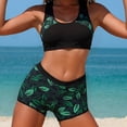 thumbnail image 4 of Trajes de baño Amzcrzy Tankini para mujer, trajes de baño, trajes de baño, bikini para mujer, bikini liso sin espalda, traje de baño de dos piezas, traje de baño, conjunto de ropa de playa, verde, M, 4 of 4