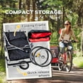thumbnail image 5 of Aosom Elite 360 Swivel Bike Trailer for Kids Double Child Two-Wheel Bicycle Cargo Trailer With 2 Security Harnesses, Red, 5 of 9