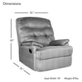 Ocean Bridge Furniture Big Jack Microfiber Wall Hugger Recliner, Brown