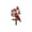 E #029, variant on Cardinal Bird Garden Stake, Metal Outdoor Yard Art Decoration, Red Bird Ground Insert for Flower Beds and Garden Landscaping, Weatherproof Red Cardinal Red Bird Pattern Decorative Garden Stakes B