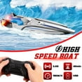 thumbnail image 2 of Remote Control Boat, 15KM/H Fast RC Boat with 2 Rechargeable Batteries, Pool Toys Water Toys for Boys & Girls, 2 of 7