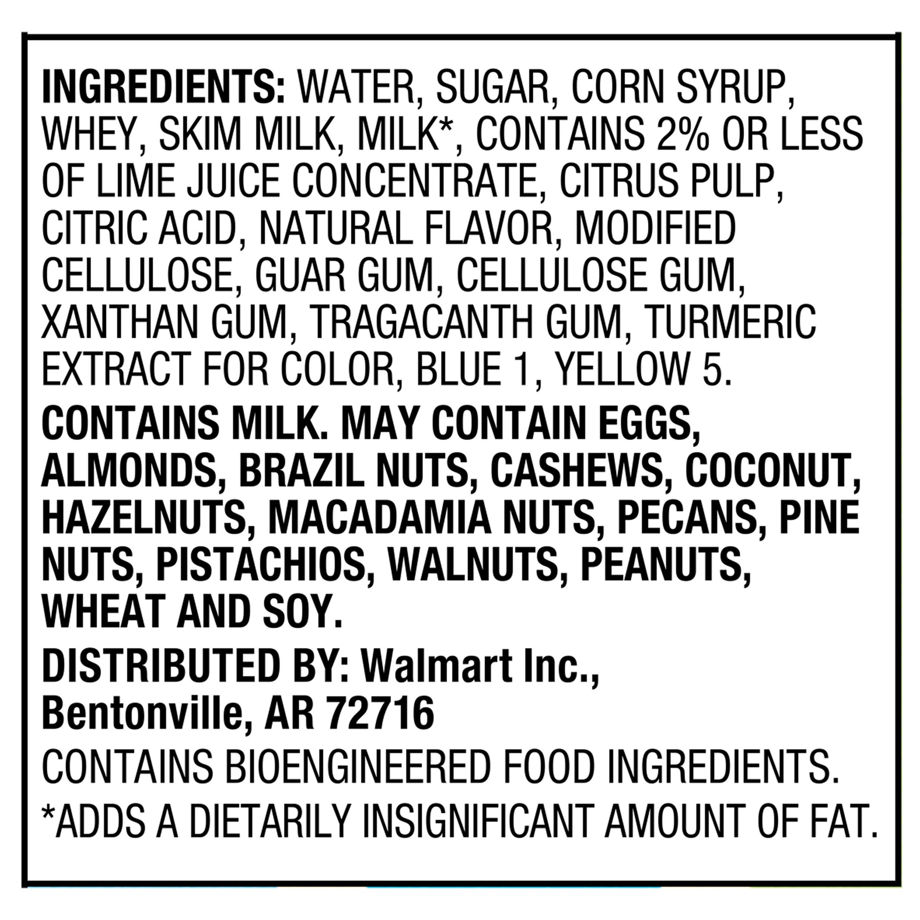 Great Value Fat Free Lime Sherbet, 48 fl oz (Frozen)