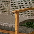 thumbnail image 4 of Camdyn Outdoor Wood and Wicker Sofa and Coffee Table Set, Mixed Mocha, 4 of 7