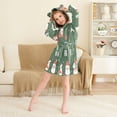 thumbnail image 3 of FORMRS Niños Bathrobe Unisex Hooded Robe Soft Plush Pajamas Sleepwear, Size 2-3T, Christmas Santa, 3 of 7