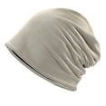 thumbnail image 2 of QLEICOM Womens Winter Hat,Beanie for Women,Women Solid Color Slouch Beanie with Elastic Ribbed Knit for Comfortable and Fashion Fits Cuffed Hat Fashion for Cool Weather Wear Beige, 2 of 3
