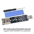 thumbnail image 2 of M.2 NVME/SATAs SSDs Enclosure External Adapter USB3.1 TypeA for PC, 2 of 7