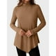 thumbnail image 5 of Sudadera con capucha de buceo,Camiseta informal de manga larga con cuello redondo para mujer, blusa de poliéster, corte suave y cómodo, largo regular para uso diario, sopatenor, 5 of 8