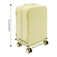 thumbnail image 2 of Light Yellow 24 inch Carry On Luggage, Checked Luggage with Cup Holder & Spinner Wheels Carry On Suitcase Airline Approved with USB Interface Lightweight Travel Luggage Suitcase, 2 of 22