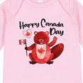 thumbnail image 4 of Inktastic Happy Canada Day Cute Red Beaver with Canadian Flag Boys or Girls Long Sleeve Baby Bodysuit, 4 of 5