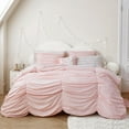 thumbnail image 2 of Lightweight Ruched Comforter Set, Soft Hypoallergenic Microfiber, Full/Queen, 2 of 8