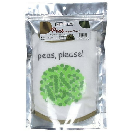 Raindrops Unisex Baby Bib-To-Go 3-Piece Gift Set, Peas