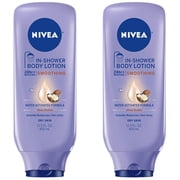 Pack of (2) NIVEA In-Shower Smoothing Body Lotion 13.5 fl oz