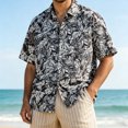 thumbnail image 4 of Vmvidoty Shirt for Men Short Sleeves Printed Casual Button Down Summer Beach Floral Shirts G XL, 4 of 4