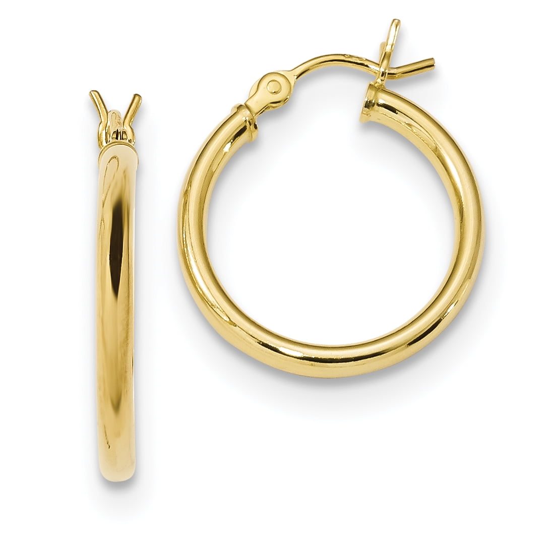 Primal Silver Sterling Silver Gold-tone Hoop Earrings