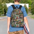 thumbnail image 4 of Lukts Alcohol Bottles Pattern 15 Inch Student Backpack, Waterproof Laptop Backpack with Adjustable Shoulder Straps, Lightweight Travel, Campus Backpack, Unisex, 4 of 6