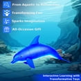 thumbnail image 4 of Forest & Twelfth Dolphin Sea Animal Toys Small - Figura de acción transformadora - Cambia de un juguete animal detallado a un juguete robot único en segundos - Gran regalo para niñas y niños (delfín d, 4 of 5