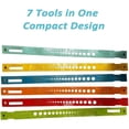 thumbnail image 3 of 7-in-1 Leather Measuring Tool, Multifunctional Leather Metric 18" Wrist Ruler with Stitch Gauge for Knitters & Crocheters, Hook, Needle Sizer, Yarn Tester, 3 of 7