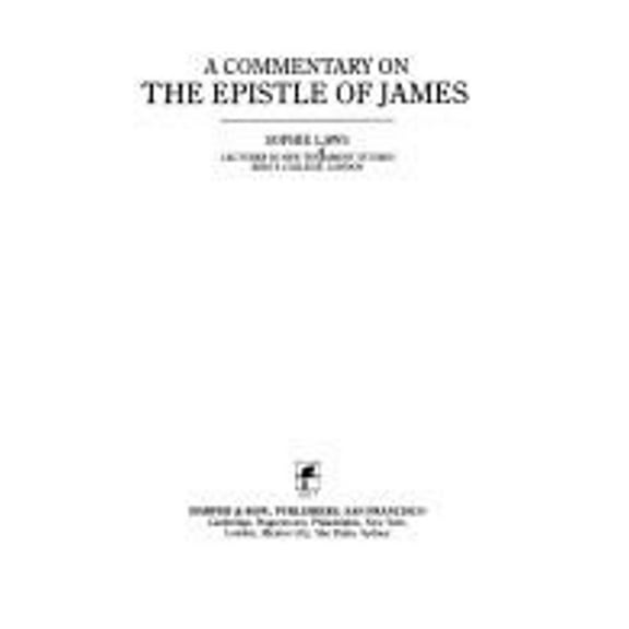 Pre-Owned A Commentary on the Epistle of James (Hardcover) 0060649186 9780060649180