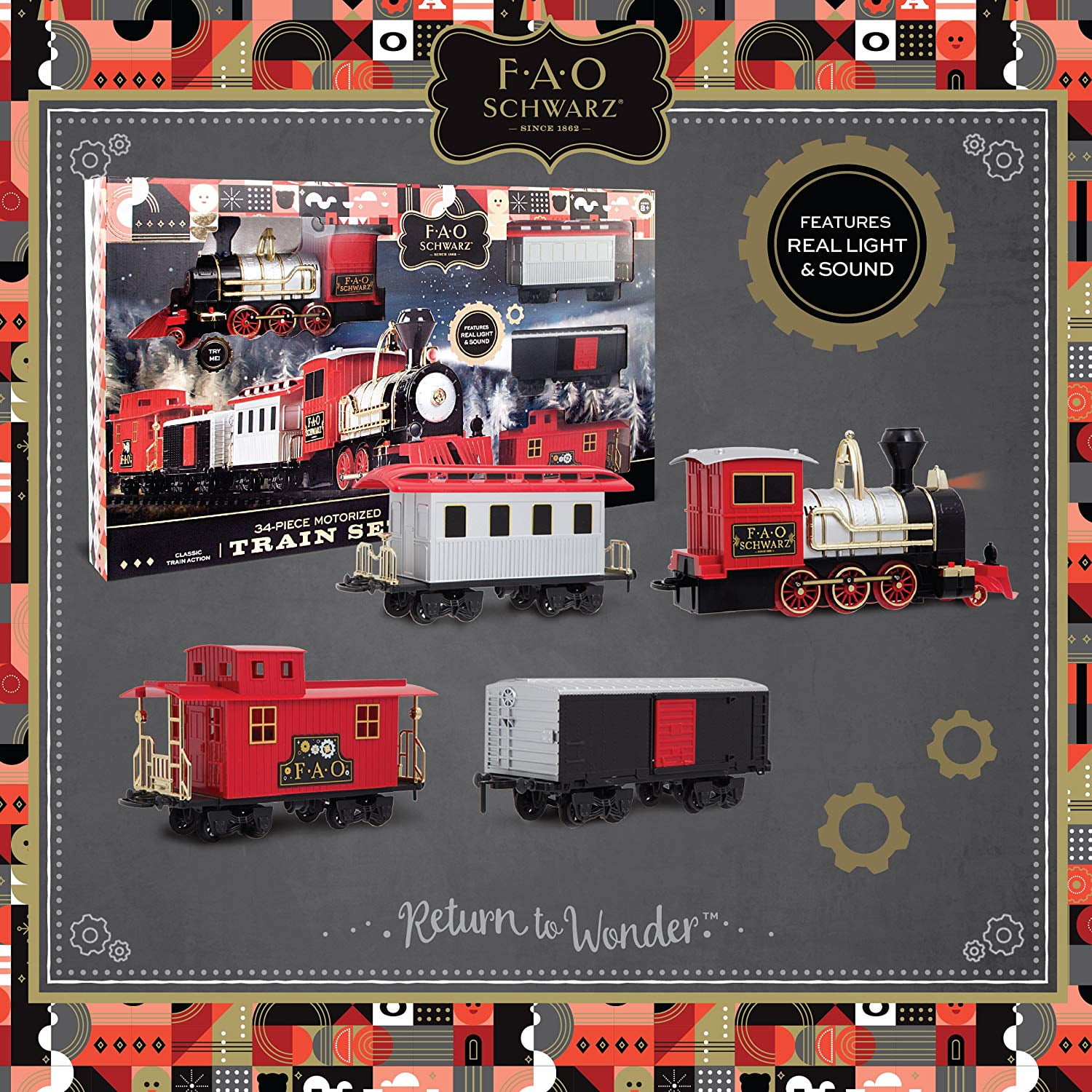 fao schwarz train set 34 piece