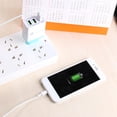 thumbnail image 3 of Adaptador de cargador de pared QC3.0 para teléfono móvil con cargador USB de 3 puertos (azul claro), 3 of 7