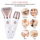 thumbnail image 2 of Maquinilla de afeitar eléctrica para mujeres, 2 en 1 Wet & Dry Lady Shaver para mujeres, portátil, impermeable, para bikini, depilación corporal para piernas, axilas, axilas, cara (oro rosa) Vhermosa, 2 of 9