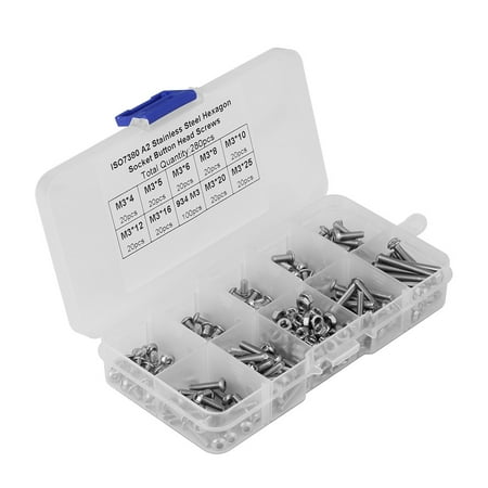 

YLSHRF 280Pcs Screws Screw Set Furniture For Office Appliance Machinery Industry Home