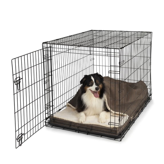 Snoozer Luxury Cozy Cave Crate Pet Bed with Forgiveness Foam and Microsuede, Large - Dark Chocolate