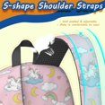 thumbnail image 5 of Unicorn and Cloud Pink Pattern 17" Waterproof Oxford School Backpacks for Teens, S-Shape Padded Straps, for School, Travel, Hiking, Camping, 5 of 5