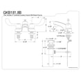 thumbnail image 2 of Kingston Brass GKB181B 4 in. Centerset Bathroom Faucet, Polished Chrome, 2 of 2