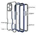 thumbnail image 2 of Compatible With iPhone 11 Phone Case,Heavy Duty Durable 4-Layer,Transparent Backplane,Military Grade Drop Protection Shockproof Anti-fall Rugged Bicolor Vivid Phone Case,Darkblue, 2 of 8