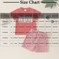 thumbnail image 2 of Boys Girls Baseball Outfits Toddler Baby Cute Clothes Set Short Sleeve Embroidered T Shirts Plaid Shorts Cotton Summer Red, 2T, 2 of 7