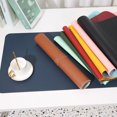thumbnail image 3 of Oversized laptop desk pad with single-sided solid color printed pattern leather mouse pad, 3 of 5